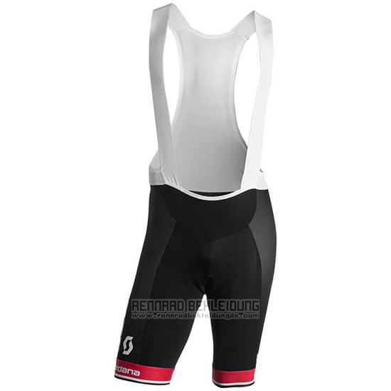 2018 Fahrradbekleidung Scott Shwarz Rot Trikot Kurzarm und Tragerhose